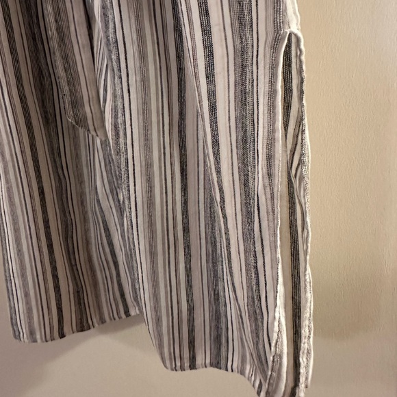 Gap Striped Gray Midi Shirt Dress - Picture 8 of 15